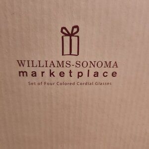 Williams-Sonoma Set Of Four Colored Cordial Glasses